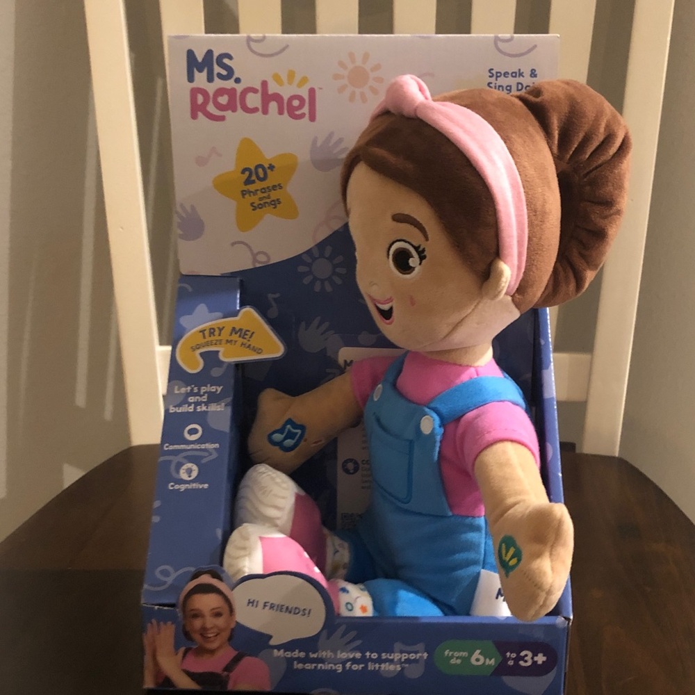 Ms Rachel Speak & Sing Plush Doll 16" Tall Interactive New in Box
